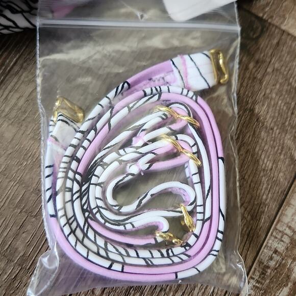 Freshwater Fine Lilac Twist Bandeaukini & Black Crossover High Waist Bottom Med - Picture 4 of 12